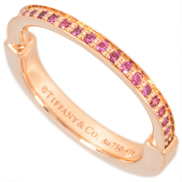 Tiffany Jewelry - Tiffany & Co. Rock Small Ring Pink Sapphire Approx. Size 11 18KPG 4.2g Gold